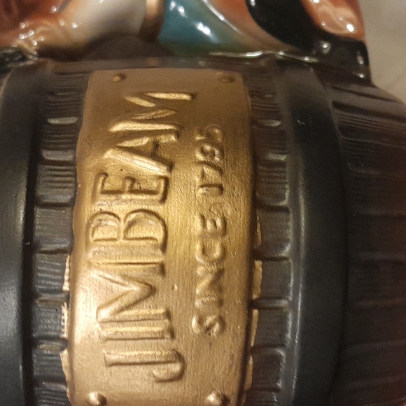 1980 Jim Beam Whiskey Barrel Fox Handles Mug - Picture 6 of 8